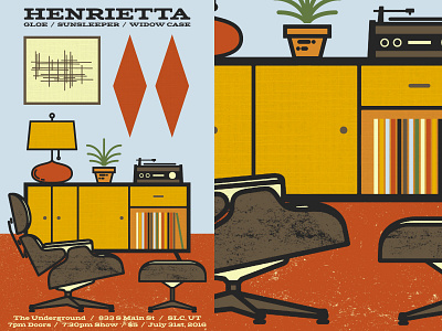 Henrietta - Show Poster 1960s eames gigposter henrietta mid century mid century modern poster show poster vintage vinyl
