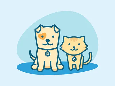 Pet Illustrations 01 cartoon cat character design dog illustration illustrator pets