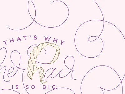 Her Hair hair lettering script swashery