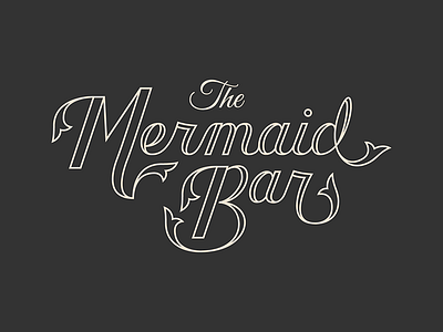 The Mermaid Bar Salon bar branding elegant hair hand lettering lettering logo make up mermaid salon script