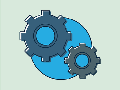 Settings/Automations Icon automation cogs gears icon illustration preferences settings stroke