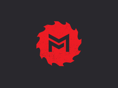 Make Everything Logo Exploration badge blade branding icon logo m mark metal saw sharp tools wood