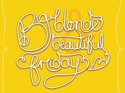 Friday lettering blonde friday graphics lettering typography