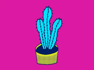 Cactus 06 cactus decor doodle drawing illustration nature plant pop art succulent