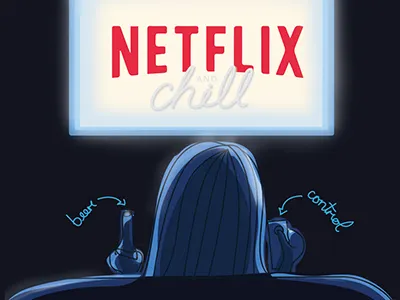 Netflix And Chill plan beer chill control movies night relax
