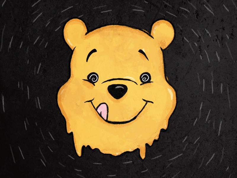 Hunny Hypnosis animation disney drip gif honey illustration pooh