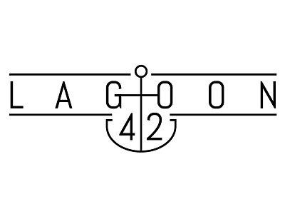 Lagoon 42 Logo Idea boat clean logo minimal ocean sailing ship yacht