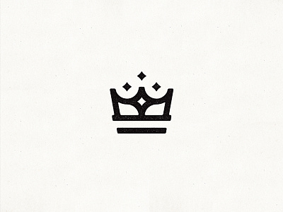 Unused for now crown design diamonds heraldry icon linear logo negative shape