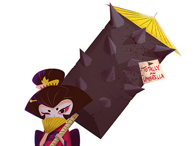 Geisha cartoon character design geisha