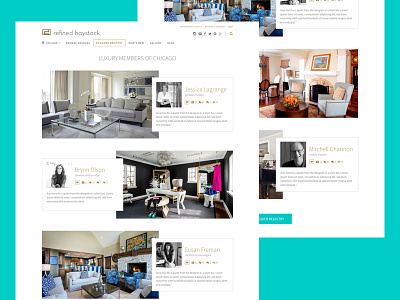 Refined Haystack Featured Designers dashboard details featured landing page showcase ui