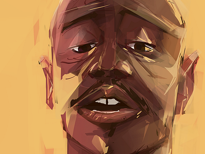 Chappelle chappelle dave digital illustration portrait yellow