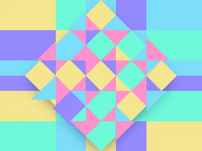 Woven Easter basket-esque - getting geometric take 2 easter geometric pastels squares triangles woven