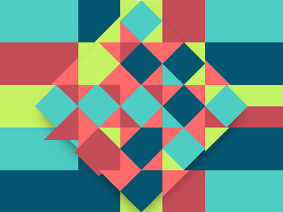 Getting geometric - take 1 geometric squares triangles woven