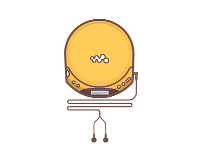 Disc Walkman 90s cd discman illustration walkman