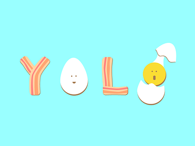 Yolks Only Live Once bacon blue breakfast brunch cute eggs food funny t shirt yolks yolo yummy