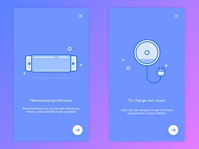 Music App introduction page simple