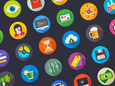 Luchesa Flat Icons colorful flat icon set icons just ui long shadow luchesa sign vector