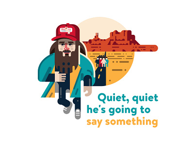 Forest Gump In Monument Valley cartoon character forest gump