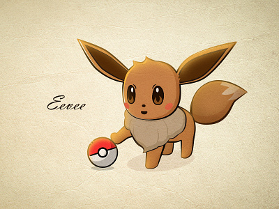 Eevee cartoon cute illustrator lovely pokemon