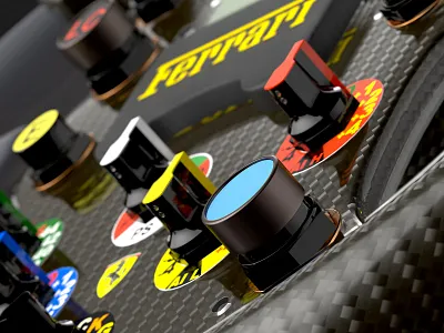 F1 2000 Steering Wheel Detail 3d ahurig automotive blender cgi f1 ferrari formula one maxence race scuderia ferrari substance designer