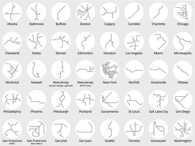 Tiny Transit light map public rail simple subway transportation vector