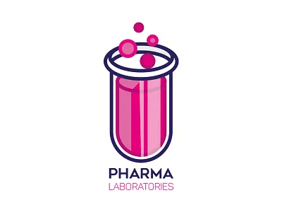 Pharma Laboratories branding icon logo pharma science vector