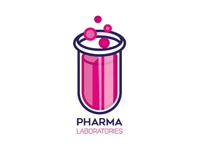 Pharma Laboratories branding icon logo pharma science vector