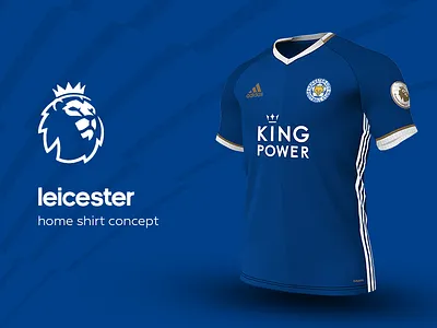 Leicester Home Shirt by adidas adidas champions football jersey kit leicester premier league soccer