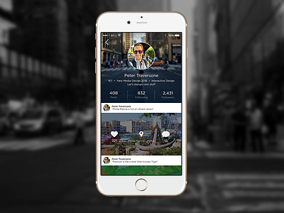 User Profile - 006 app design application daily ui ios mobile ui photo sharing