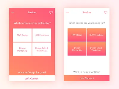 Services Offered by Designer designer india mentor menu mobile portolio user experience designer ux expert uxer vivid color website