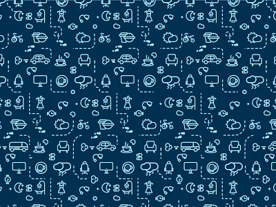 Line art Pattern armchair burger bus car lunch