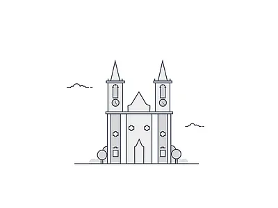 building clouds illustrations