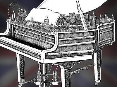 Harmonitas - London art concept design drawing harmony illustration london music philosophy piano uk