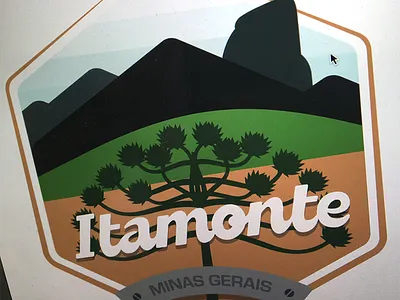 Itamonte Emblem brazil emblem hand lettering itamonte mountains