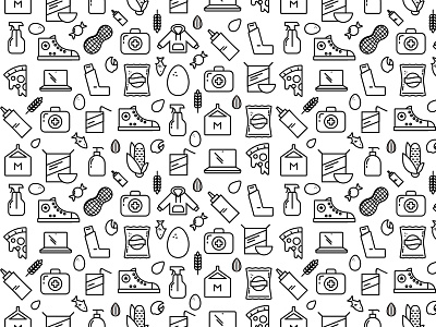 Remmy Pattern food icons lifestyle pattern