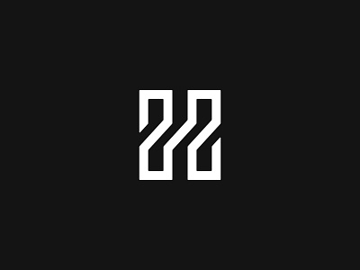 H / 22 h logo logotype mark monogram symbol