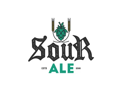 Sour Ale Beer beer illustration label logo type