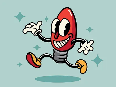 Holiday Lights Run Mascot cartoon drawing fun illustration mascot