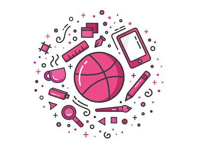 Dribbble Debut! debut debut shot dribbble dribbble debut flat design flat icons flat illustration illustration