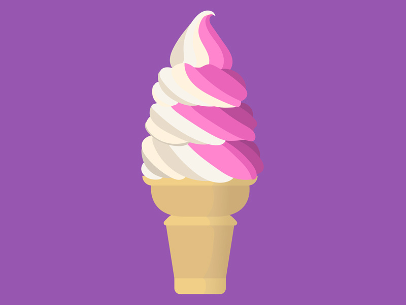 Example of Dribbble Ice Cream