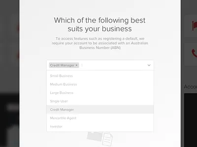 CW Filters dropdown filters on boarding select tags type ui ux
