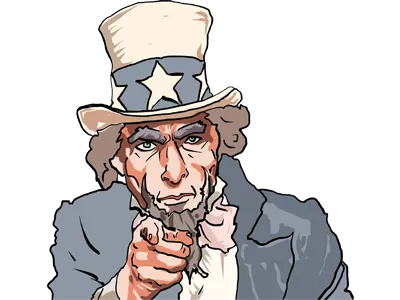 Unclesam animation asset patriotic