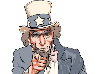 Unclesam animation asset patriotic