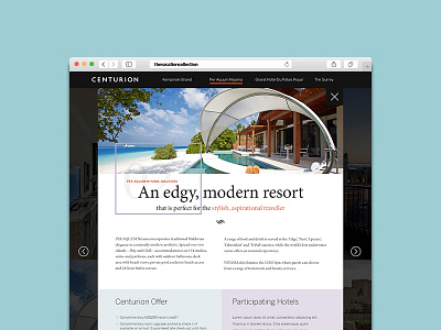 The Vacation Collection concept design edm landing page ui ux