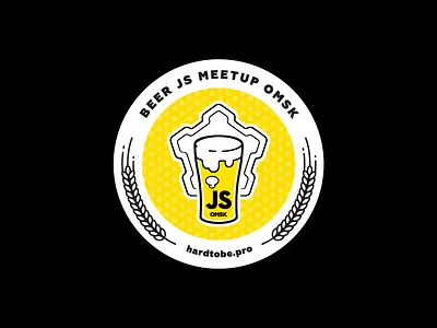 BeerJs Omsk beer javascript js logo meetup omsk stickers