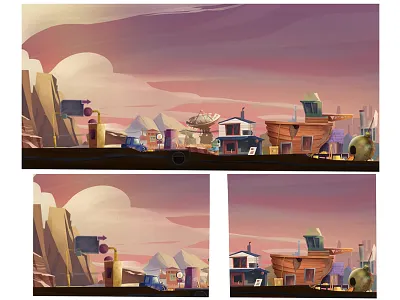 Abandoned Desert animation art artwork background conceptart digitalart game illustration landscape nature