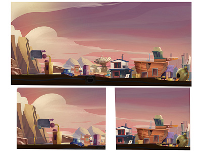 Abandoned Desert animation art artwork background conceptart digitalart game illustration landscape nature