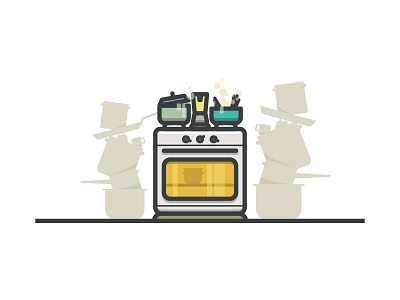 Kitchen icons interior kitchen line art