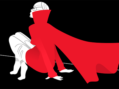 Spoon x Ello 1 dress fashion graphic illustration illustrator minimal red tribal woman