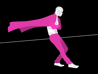 Spoon x Ello 3 fashion graphic illustration illustrator magenta man minimal tribal
